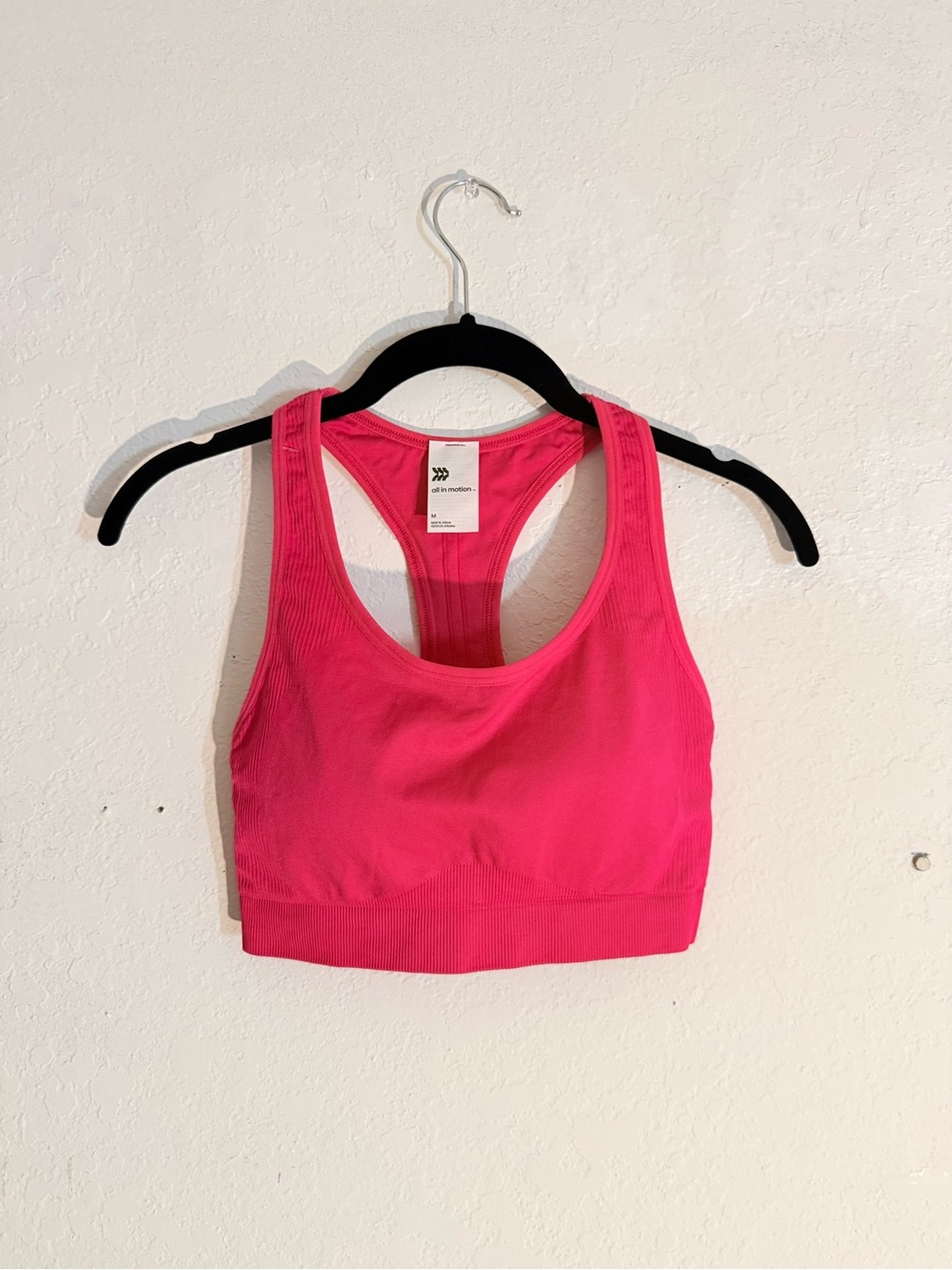 NWT | All in Motion -Seamless Racerback Sports Bra | Hot Pink | M